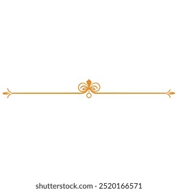 Linha divisória decorativa Simétrica Ornamental Borda Floral Motivo Abstrato Florido Elementos de Filigrana