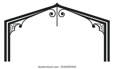 Decorative Divider Line Symmetric Ornamental Border Floral Motif Abstract Flourish Filigree Elements