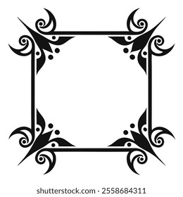 Decorative Divider Line Symmetric Ornamental Border Floral Motif Abstract Flourish Filigree Elements