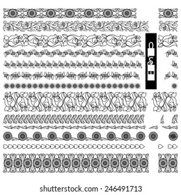 Decorative divider Ornamental decorative set for publishing products . Vector illustrations.