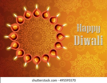 Decorative Diwali Lamps Design