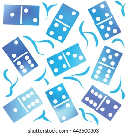 Decorative dominoes pattern. Seamless background. Stock vector. Interior Design wallpaper.