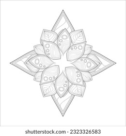 Decorative Doodle flowers in black and white for coloringbook, cover, background, wedding invitation card. Hand drawn sketch for adult anti stress coloring page isolated in white background.-vector