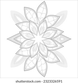 Decorative Doodle flowers in black and white for coloringbook, cover, background, wedding invitation card. Hand drawn sketch for adult anti stress coloring page isolated in white background.-vector
