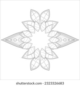 Decorative Doodle flowers in black and white for coloringbook, cover, background, wedding invitation card. Hand drawn sketch for adult anti stress coloring page isolated in white background.-vector