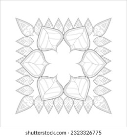 Decorative Doodle flowers in black and white for coloringbook, cover, background, wedding invitation card. Hand drawn sketch for adult anti stress coloring page isolated in white background.-vector