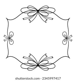 Decorative doodle frame. Vector illustration. 