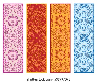 Decorative Doodle Lace Borders Patterns Tribal Stock Vector (Royalty ...