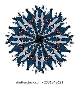Decorative doodle ornament. Graphic design element. Vector illustration.