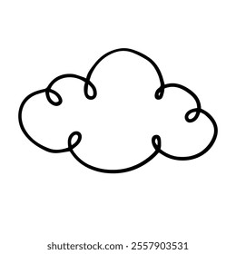 Decorative doodles, cloud sketch. Vector graphics.