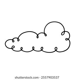 Decorative doodles, cloud sketch. Vector graphics.