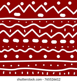 Decorative doodles seamless knitted wool pattern. Abstract hand drawn sketch background. Vector illustration
