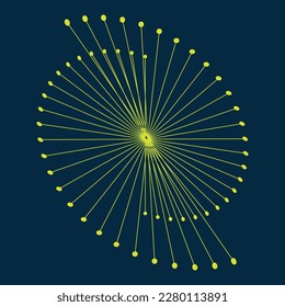 Decorative Dot and Line Spiral Pattern  