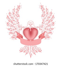 Decorative dove with ribbon