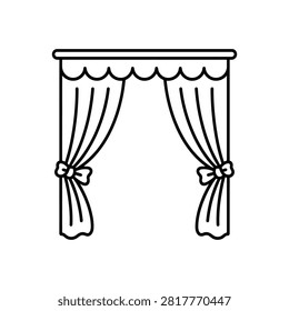Decorative Drapery With Bow Ties Curtain Design
