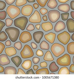 the decorative drawing of a different form and the sizes in sand tones with patches of light on a gray cold background
