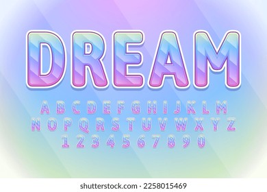 decorative dream editable text effect vector design
