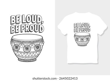 Decorative Drum with Inspiring Text Design for Creativity and Motivation