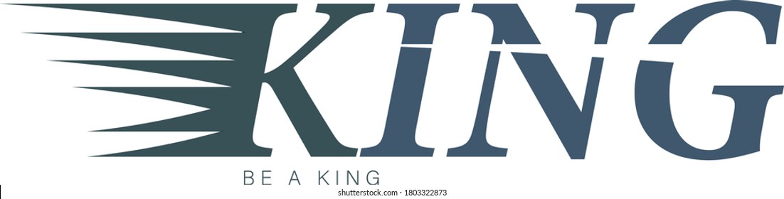 decorative and dynamic king vector logo design