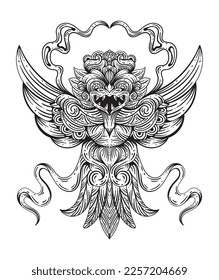 Águila decorativa con estilo balinés