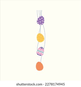 Decorative Easter egg border vector illustration