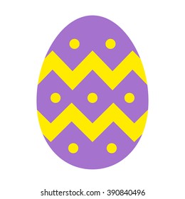 Decorative Easter egg flat vector color icon for apps and websites
