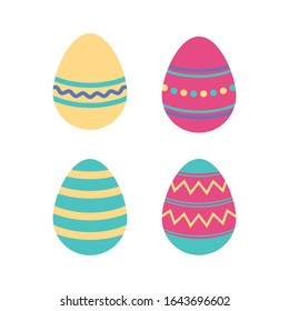 Iconos decorativos de ilustración de Huevo de Pascua