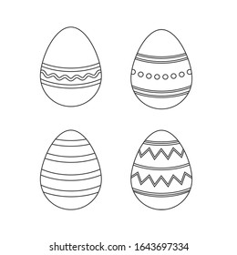 Decorative Easter Egg Illustration Icons