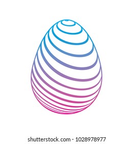 decorative easter egg ornament festive line