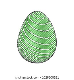decorative easter egg ornament festive line