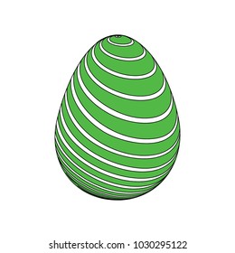 decorative easter egg ornament festive line