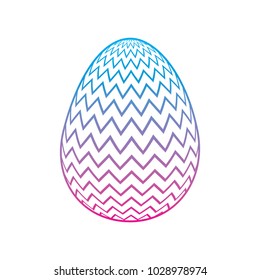 decorative easter egg zig zag ornament