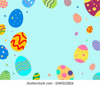 Decorative Easter eggs background