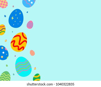 Decorative Easter eggs background