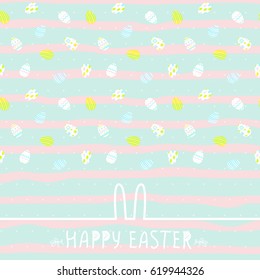 Decorative Easter eggs background - blue color. Good for postcard design. Wallpaper, flyers, brochure,voucher. Vector illustration