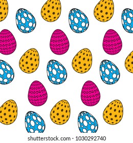 decorative easter eggs celebration pattern