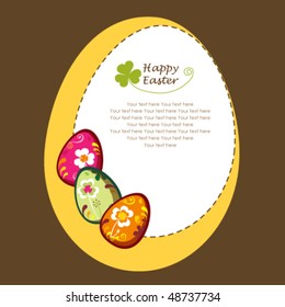 Decorative easter eggs. greeting card.