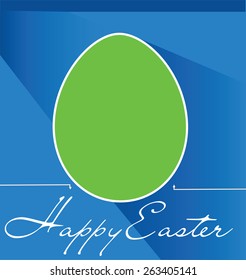 decorative Easter greeting card with place on egg to your sign