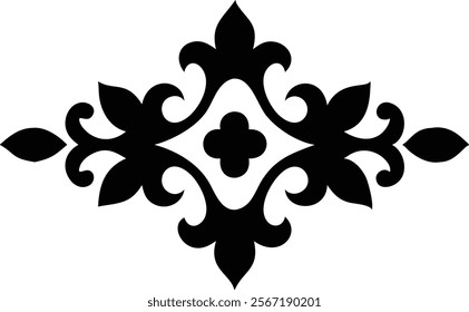 Decorative Eastern Design Elements - Laser Cut Black Silhouettes.Perfect for engraving, laser cutting, and crafting projects. Ideal for creative professionals and hobbyists.