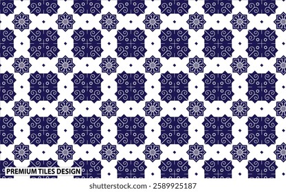 Decorative eastern design elements. Paper cut mandala flower and seamless pattern. Ornament in asian style.Premium Islamic Tiles Design with vector.