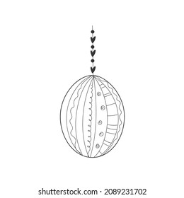 Decorative Eater egg doodle vector illustration