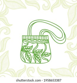 Decorative eco bag. Vector illustration
