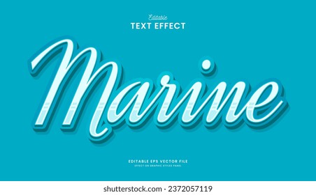 decorative editable aquamarine text effect vector design