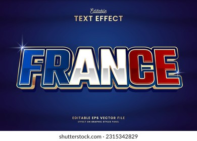 decorative editable bastille day france text effect vector design