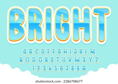 decorative editable bright text effect vector design