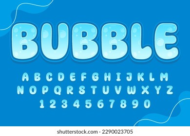 diseño vectorial de efecto de texto de burbuja editable decorativo