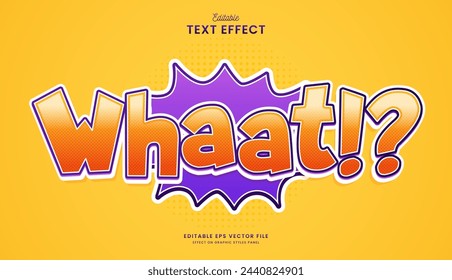 decorative editable comic text effect vector design