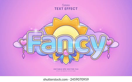decorative editable fancy sun text effect vector design