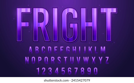 decorative editable fright purple text effect vector design