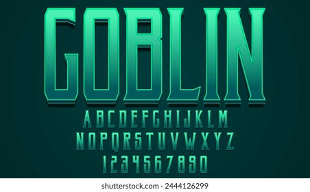 decorative  editable green goblin text effect vector design